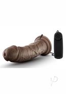 Dr. Skin Silver Collection Dr. Joe Vibrating Dildo With Remote Control 8in - Chocolate