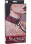 Scandal Collar With Leash - Red/black