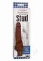 Rechargeable Power Stud Cliterrific Silicone Vibrating Dildo - Chocolate