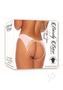 Barely Bare Lace Edge Open Panty - O/s - Peach