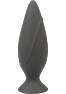 Corked Silicone Anal Plug - Small - Charcoal