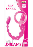 Wet Dreams Sex Snake Silicone Vibrating Anal Beads Pink...