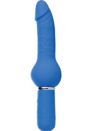 Trinity 4 Men Blue Boy Silicone Thruster Vibrator - Blue
