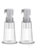 Temptasia Nipple Pumping Cylinders (set Of 2) .75in - Clear