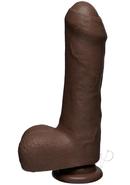 The D Uncut D Firmskyn Dildo With Balls 7in - Chocolate