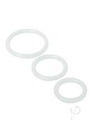 Trinity 4 Men Silicone Cock Rings - 3 Pack - Clear