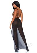 Leg Avenue Cage Strap Open Bodice Maxi Dress And Matching...