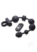 Master Series Vibrating Silicone Anal Beads With Remote...