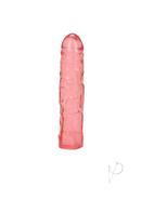 Translucence Veined Chubby Dildo 8.5in - Pink
