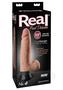 Real Feel Deluxe No. 4 Wallbanger Vibrating Dildo With Balls 7.5in - Vanilla