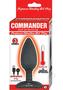 Commander Beginner`s Silicone Rechargeable Vibrating Warming Butt Plug - Black