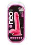 Neo Elite Silicone Dual Density Dildo With Balls 6in - Neon Pink