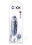 King Cock Clear Dildo With Balls 7in - Clear