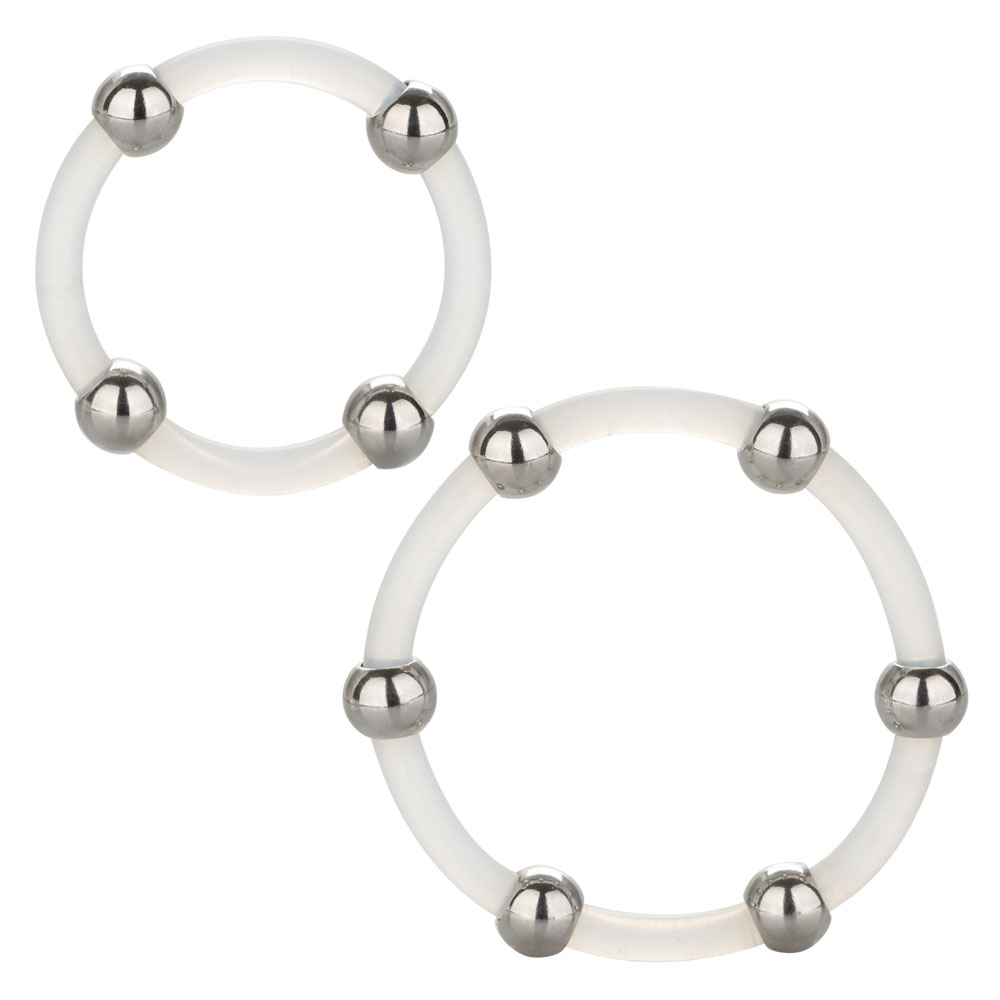 Steel Beaded Silicone Ring Set - Image 3