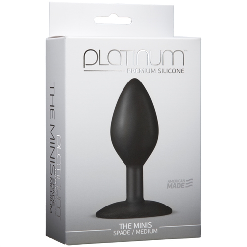 Platinum Premium Silicone - the Mini's - Spade Medium - Black - Image 2