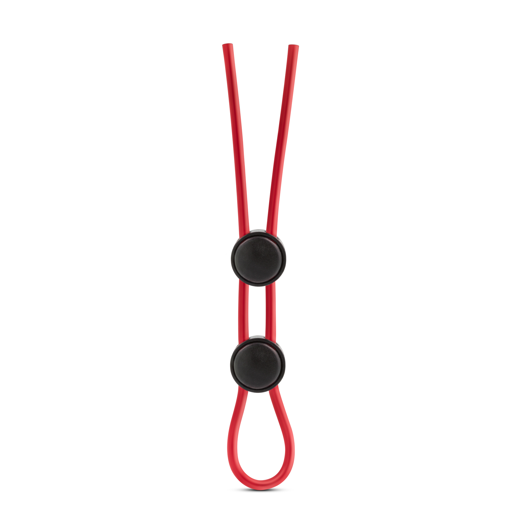 Stay Hard - Silicone Double Loop Cock Ring - Red - Image 2