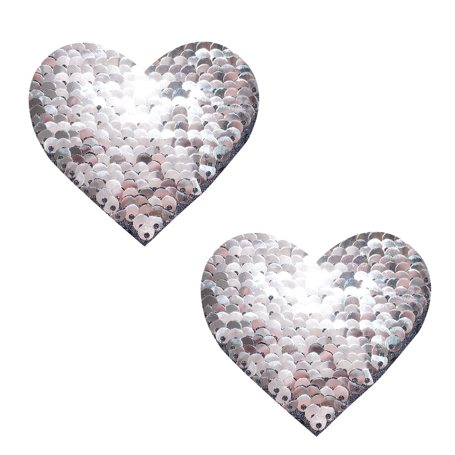 Sequin Medusa Magic Flip Black to Silver I Heart U Nipztix Pasties - Image 2