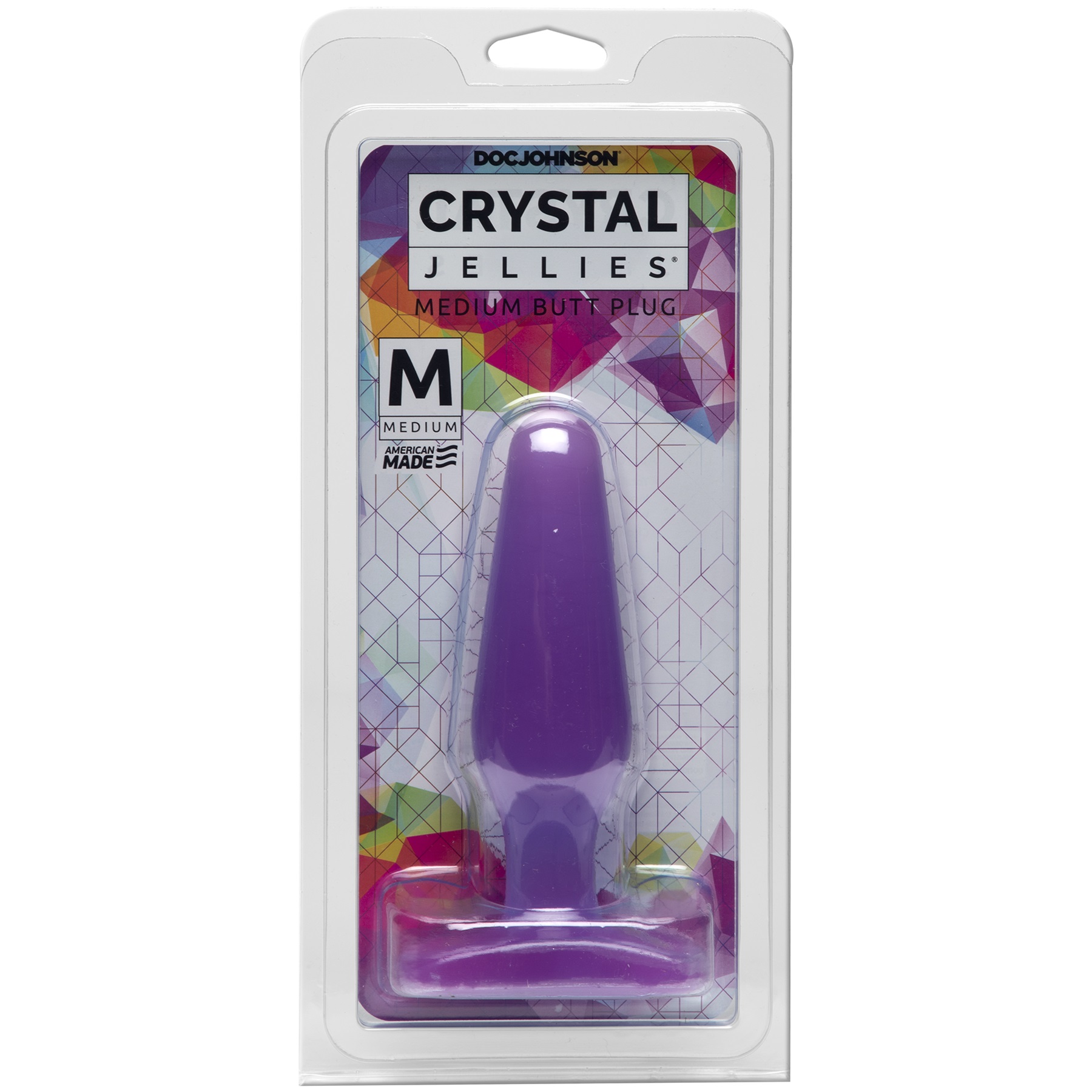 Crystal Jellies Butt Plug - Medium - Purple - Image 2