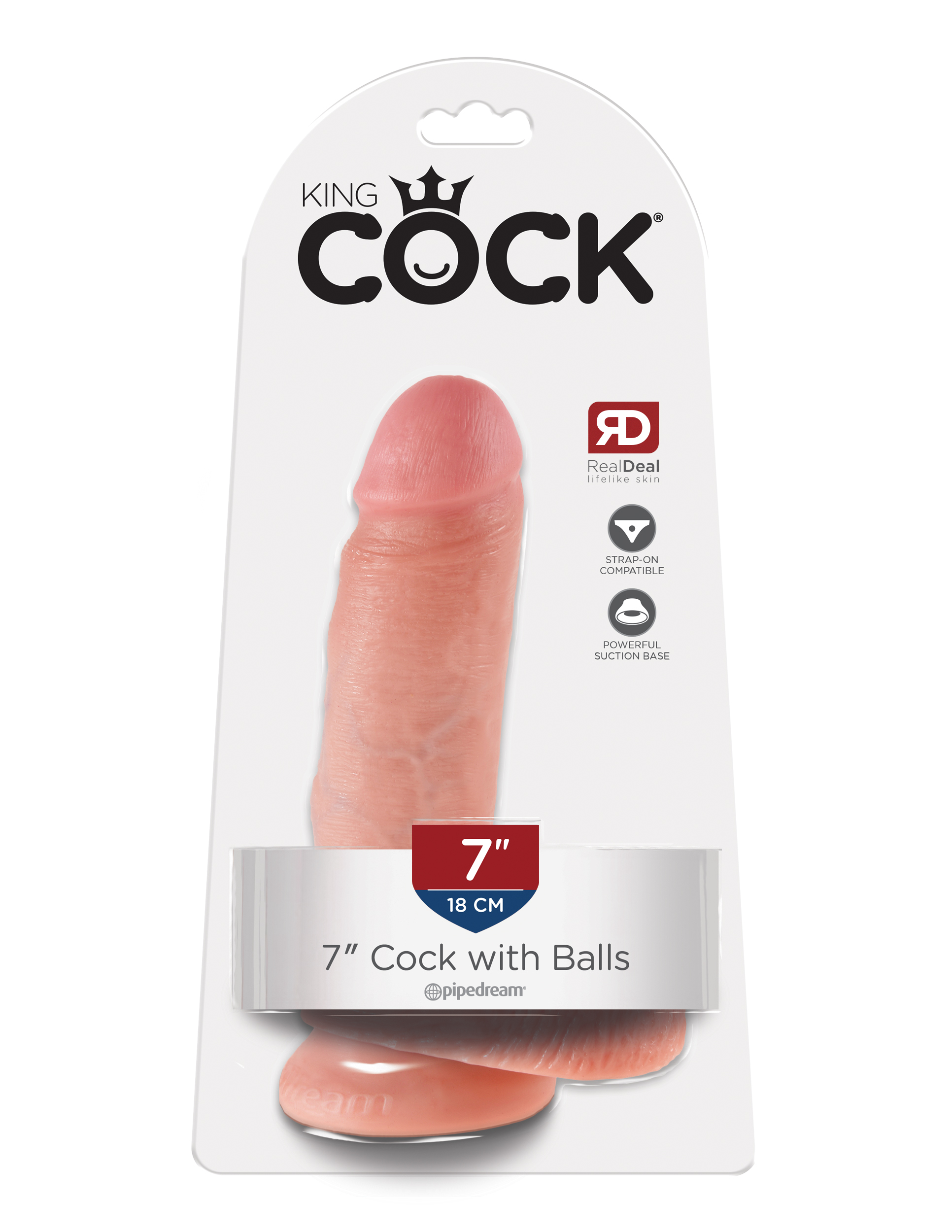 King Cock 7-Inch Cock With Balls - Flesh - Image 5
