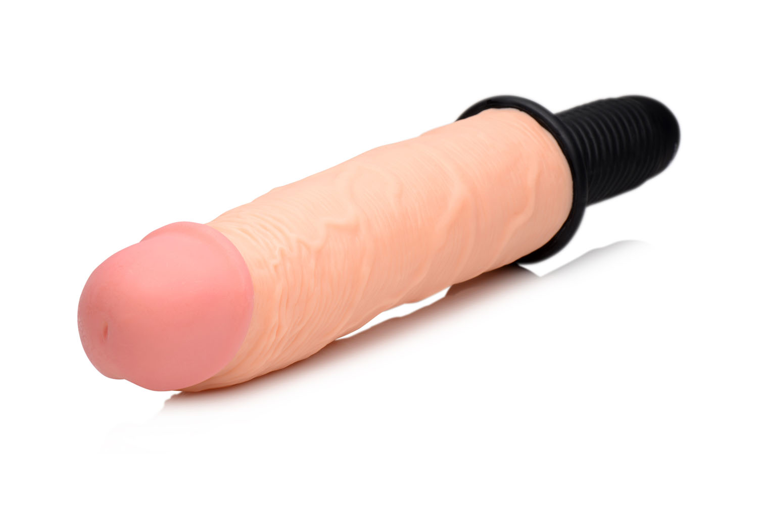 Onslaught 13 Mode XXL Vibrating Giant Dildo Thruster - Flesh - Image 2