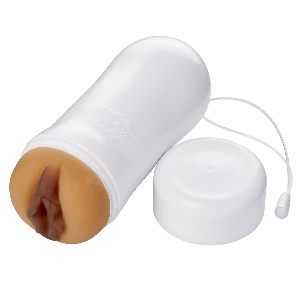 Pleasure Pussy Pocket Stroker Water Activated - Tan - Image 3