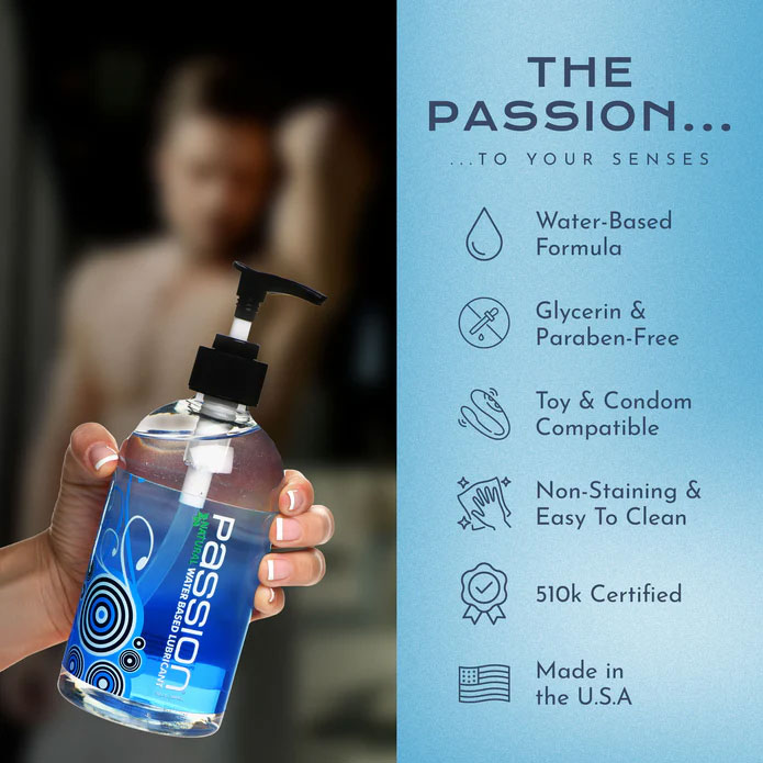 Passion Natural Water Based Lubricant 16 Oz - Image 2
