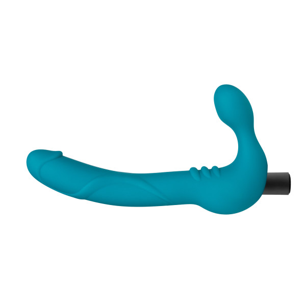 Temptasia - Luna - Strapless Silicone Dildo - Teal - Image 3