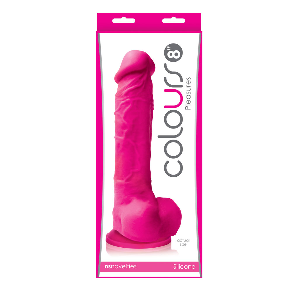 Colours Pleasures - 8 Inch Dildo - Pink - Image 2
