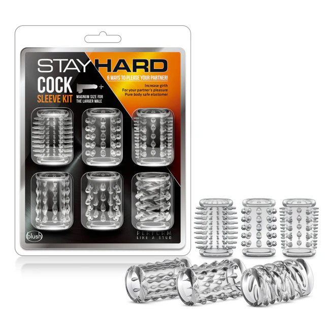 Stay Hard Cock Sleeve Kit - Clear - Image 2