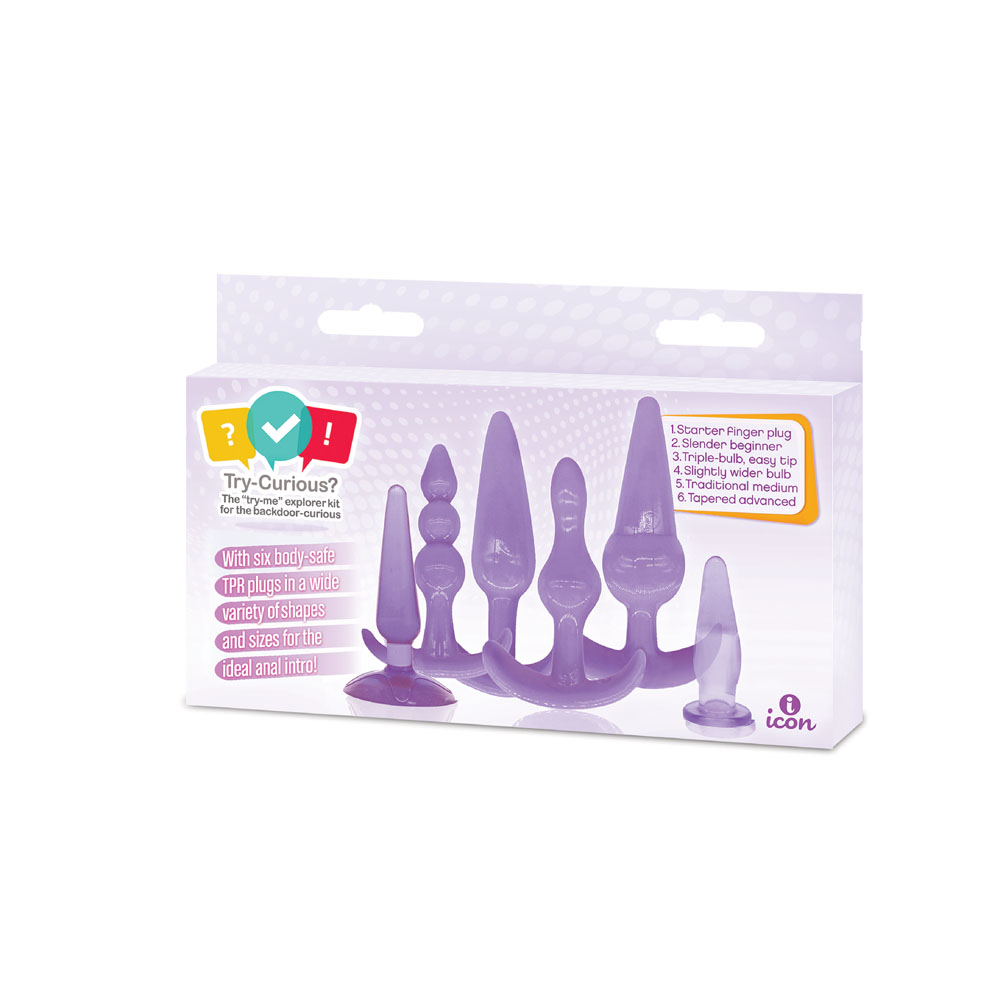Try Curious Anal Plug Kit - Purple - Image 2