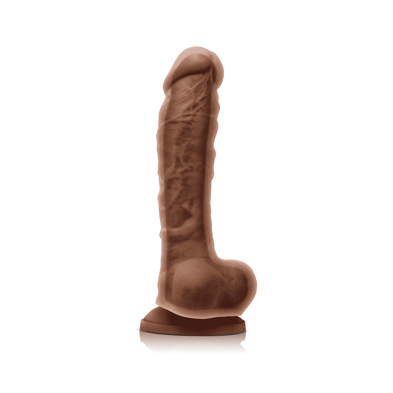 Colours - Dual Density - 8 Inch Dildo - Brown - Image 2