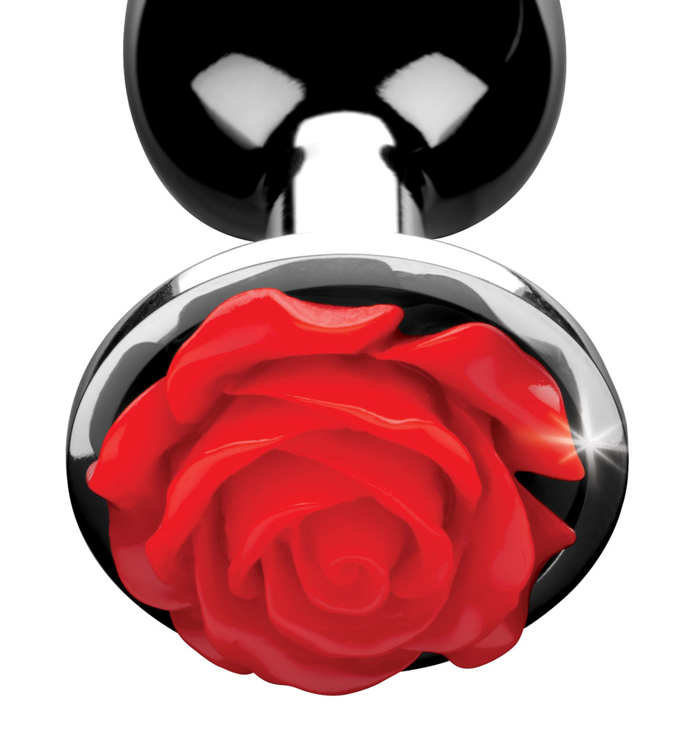Red Rose Anal Plug - Medium - Image 4