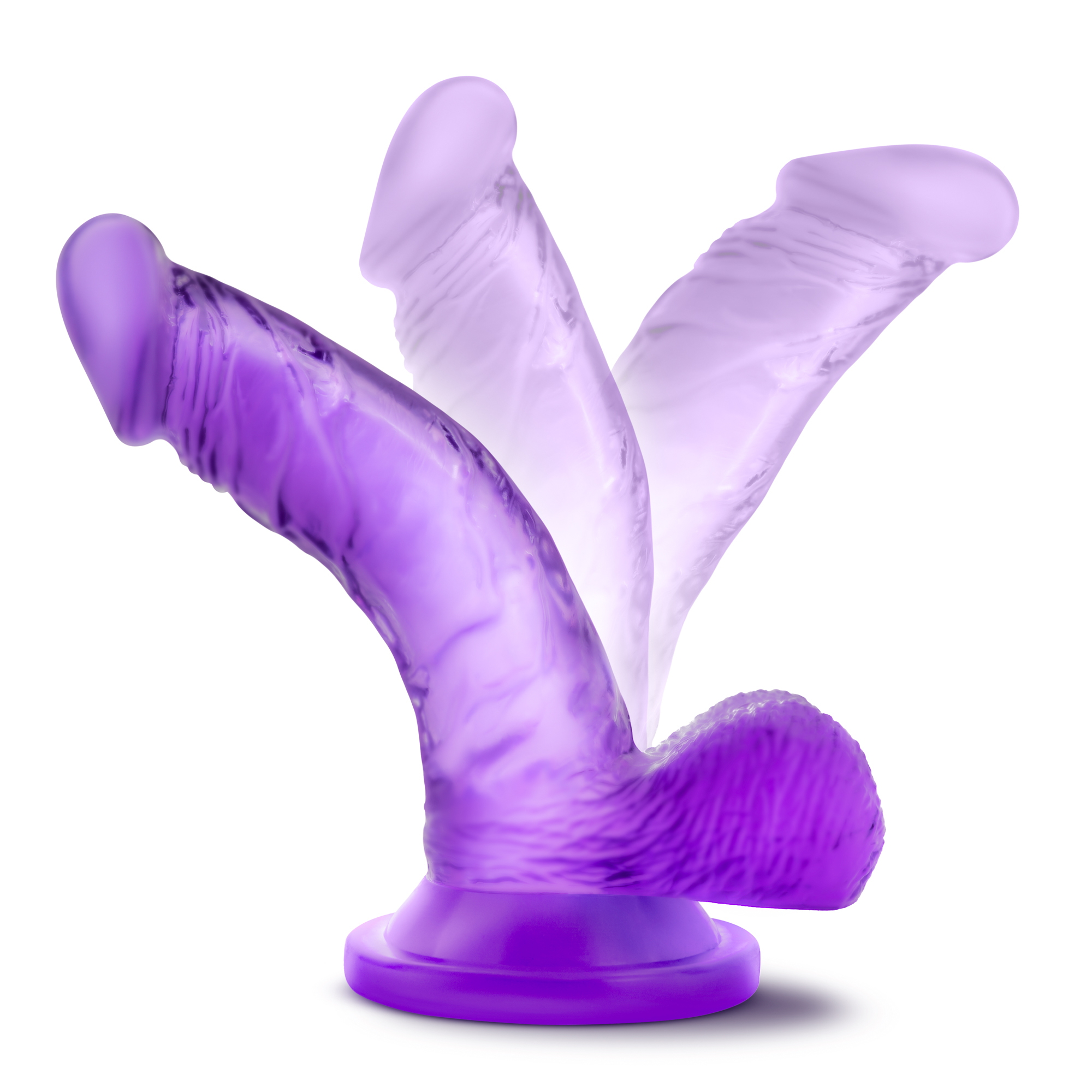Naturally Yours - 4 Inch Mini Cock - Purple - Image 6