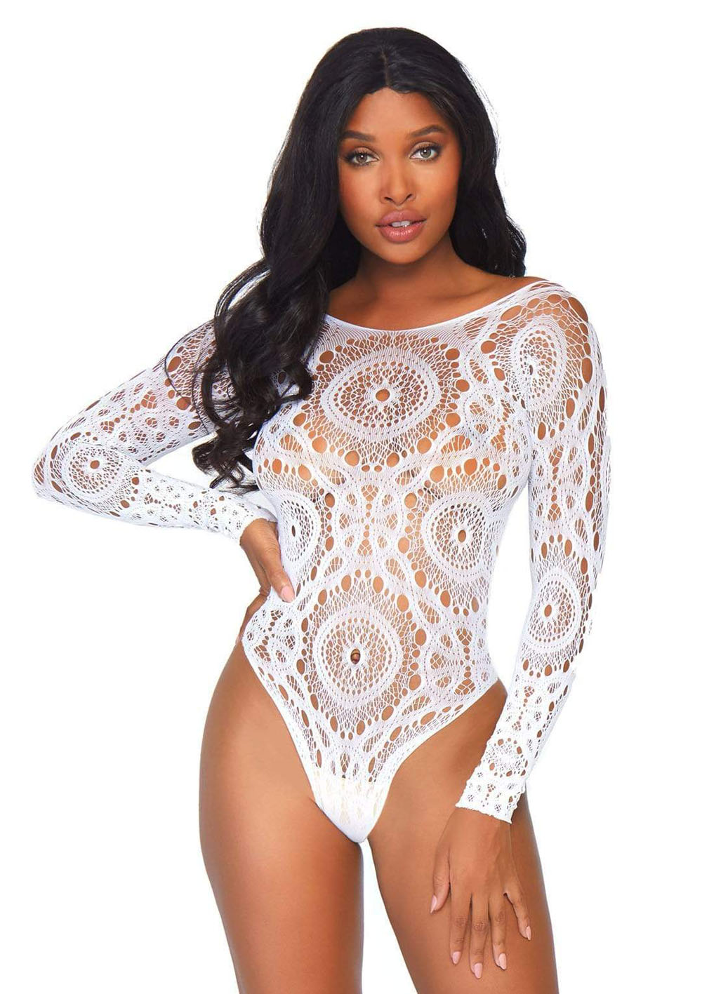 Thong Back Teddy - White - M/l - Image 3