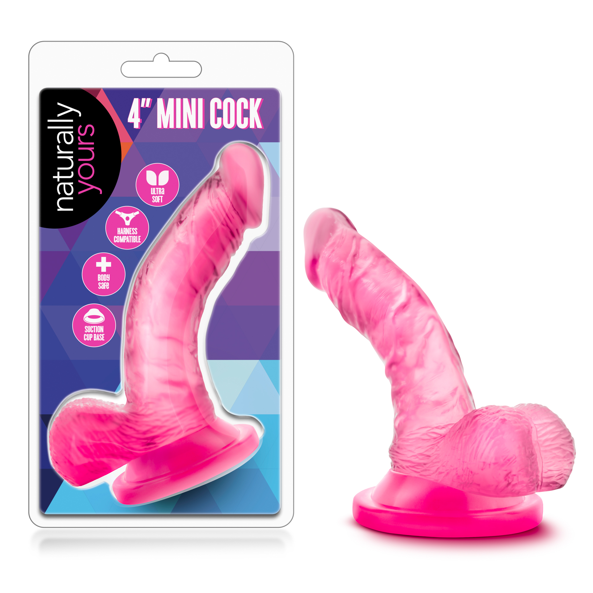 Naturally Yours - 4 Inch Mini Cock - Pink - Image 2