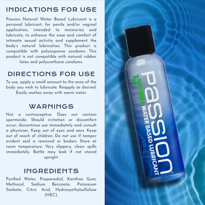Passion Natural Water Based Lubricant 4 Oz - Image 2