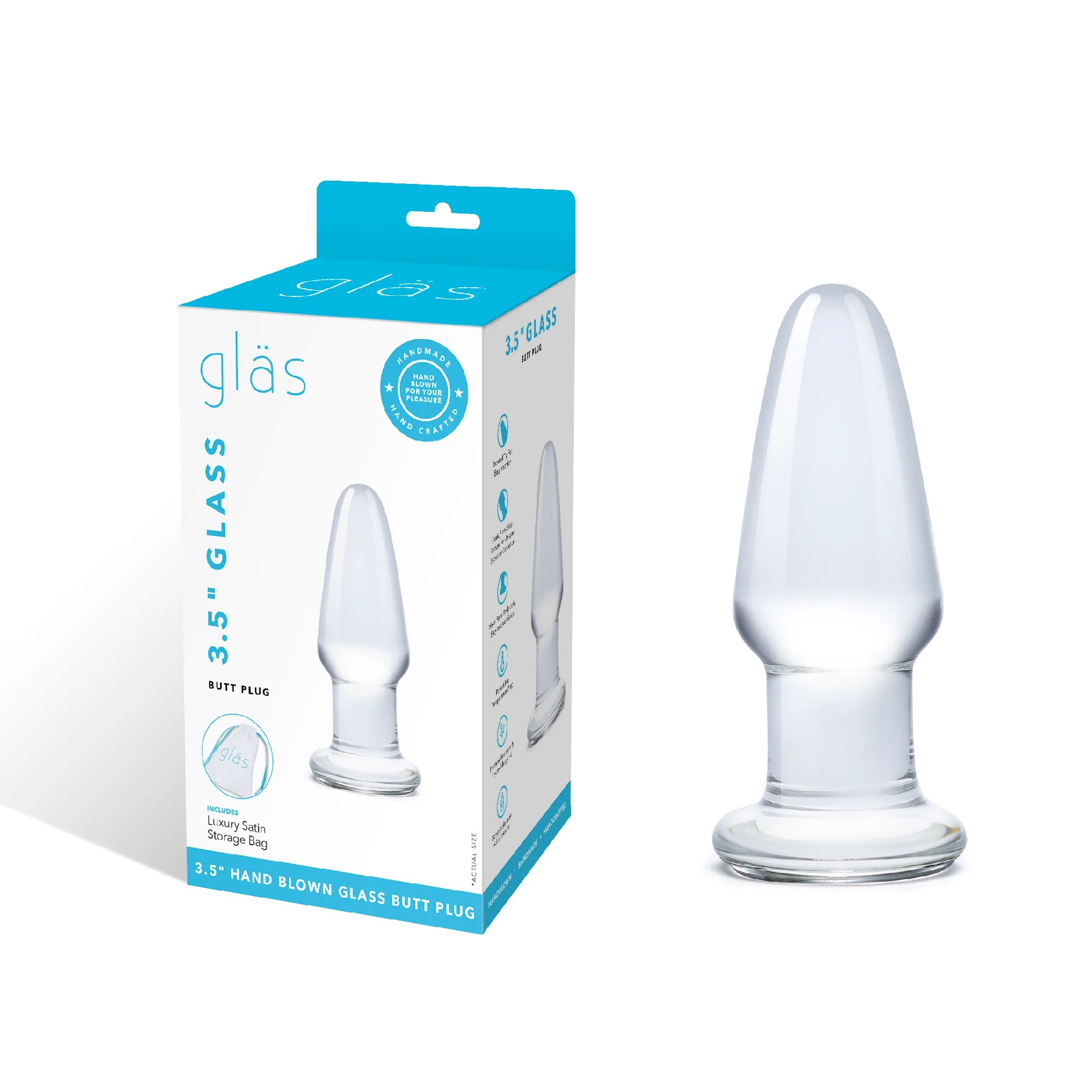 3.5 Inch Glass Butt Plug - Image 2