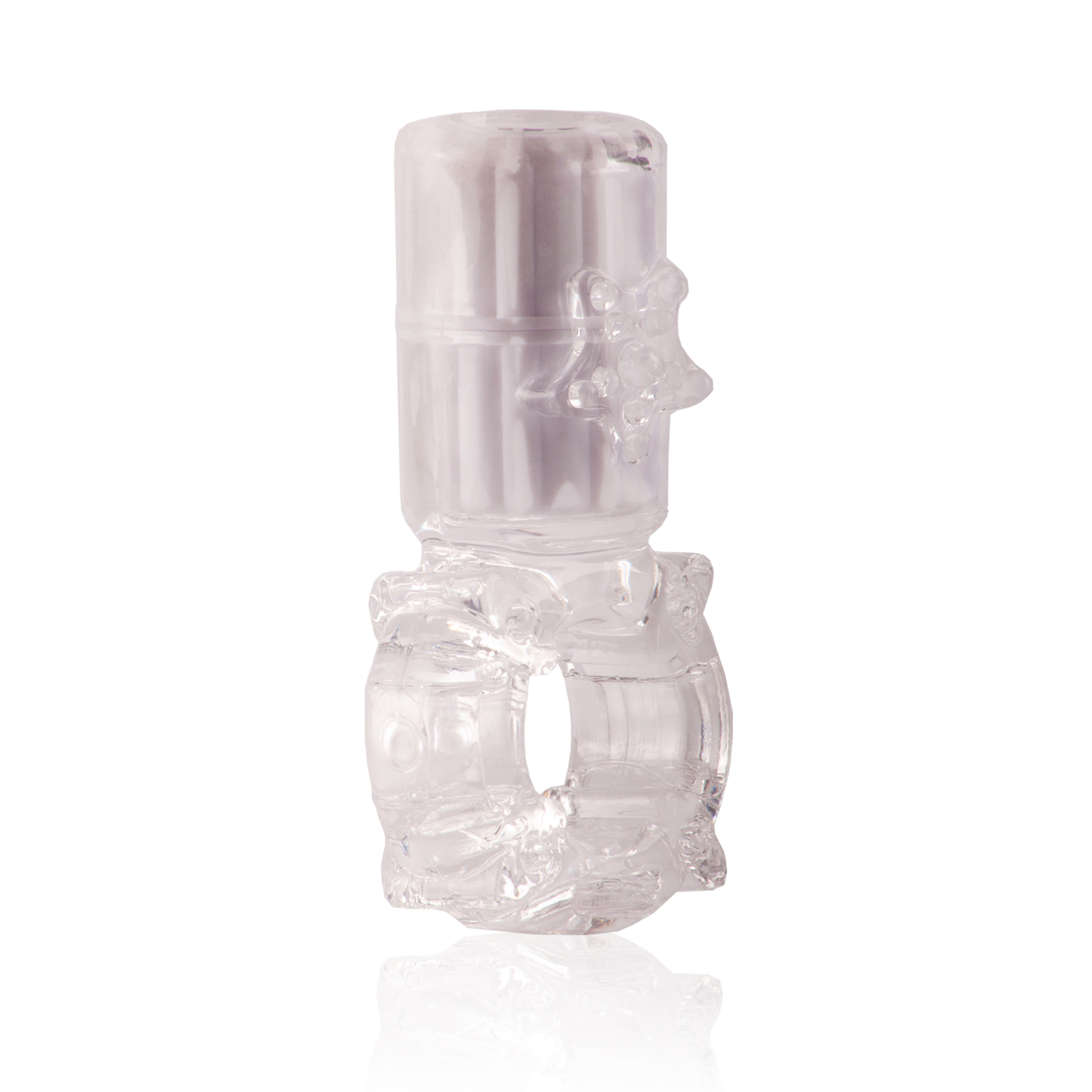 Big Omg Vibrating Ring - Clear - 6 Count Box - Image 4