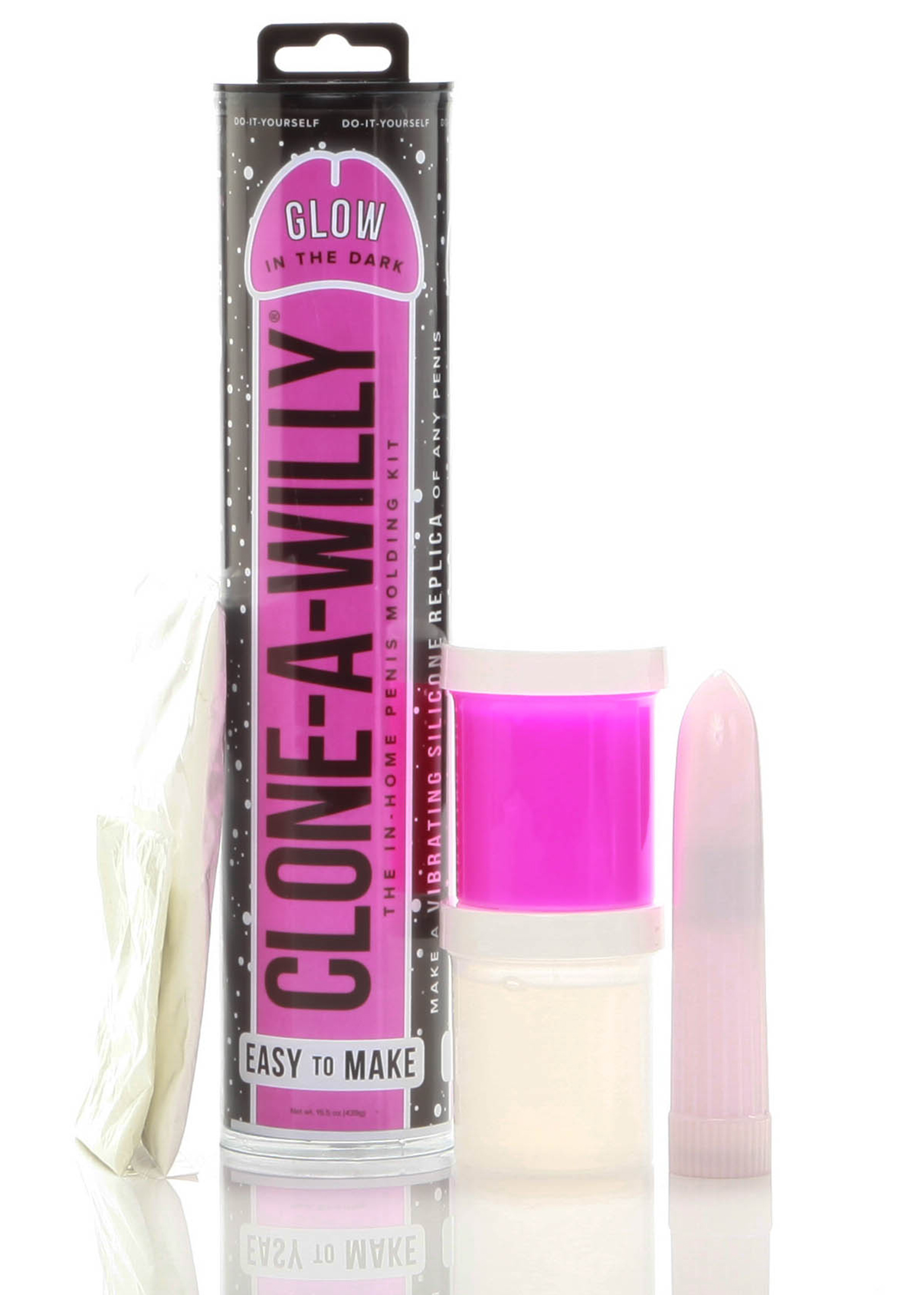 Clone-a-Willy Glow-in-the-Dark Kit - Pink - Image 2