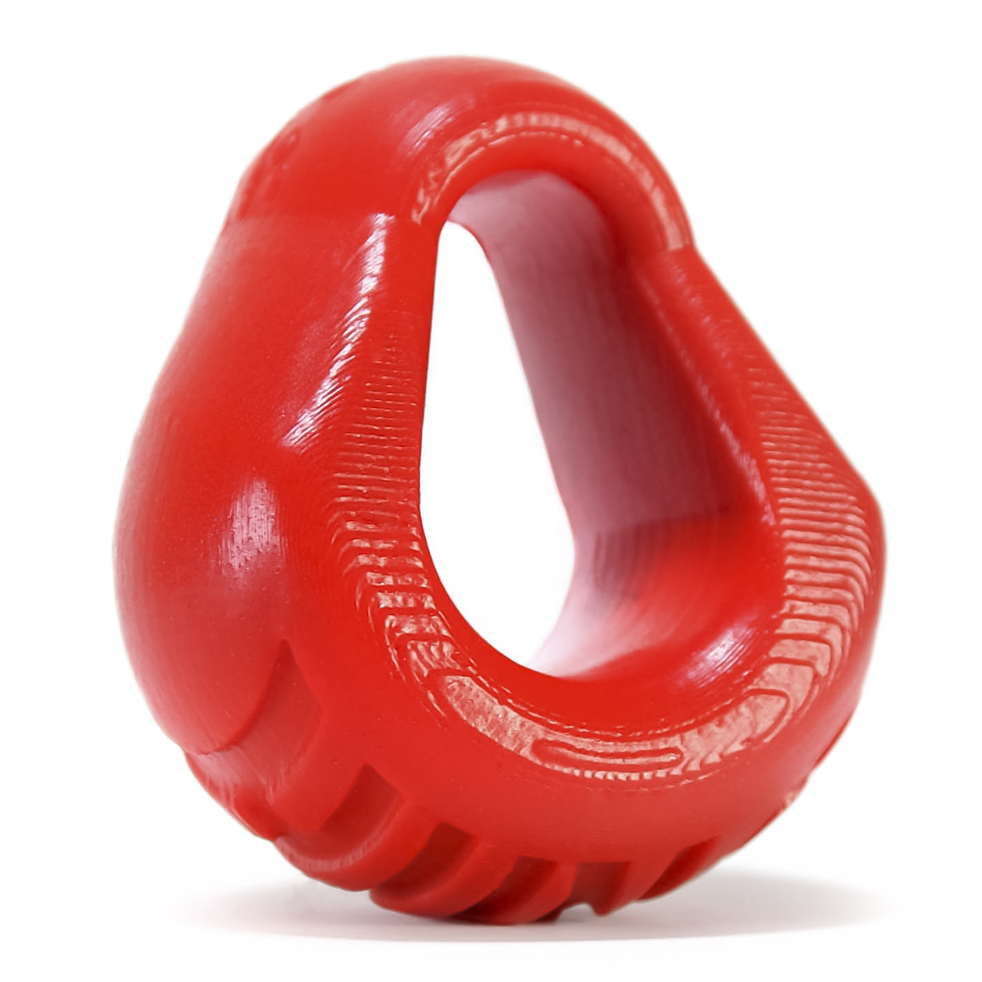 Hung Padded Cockring Oxballs - Red - Image 2