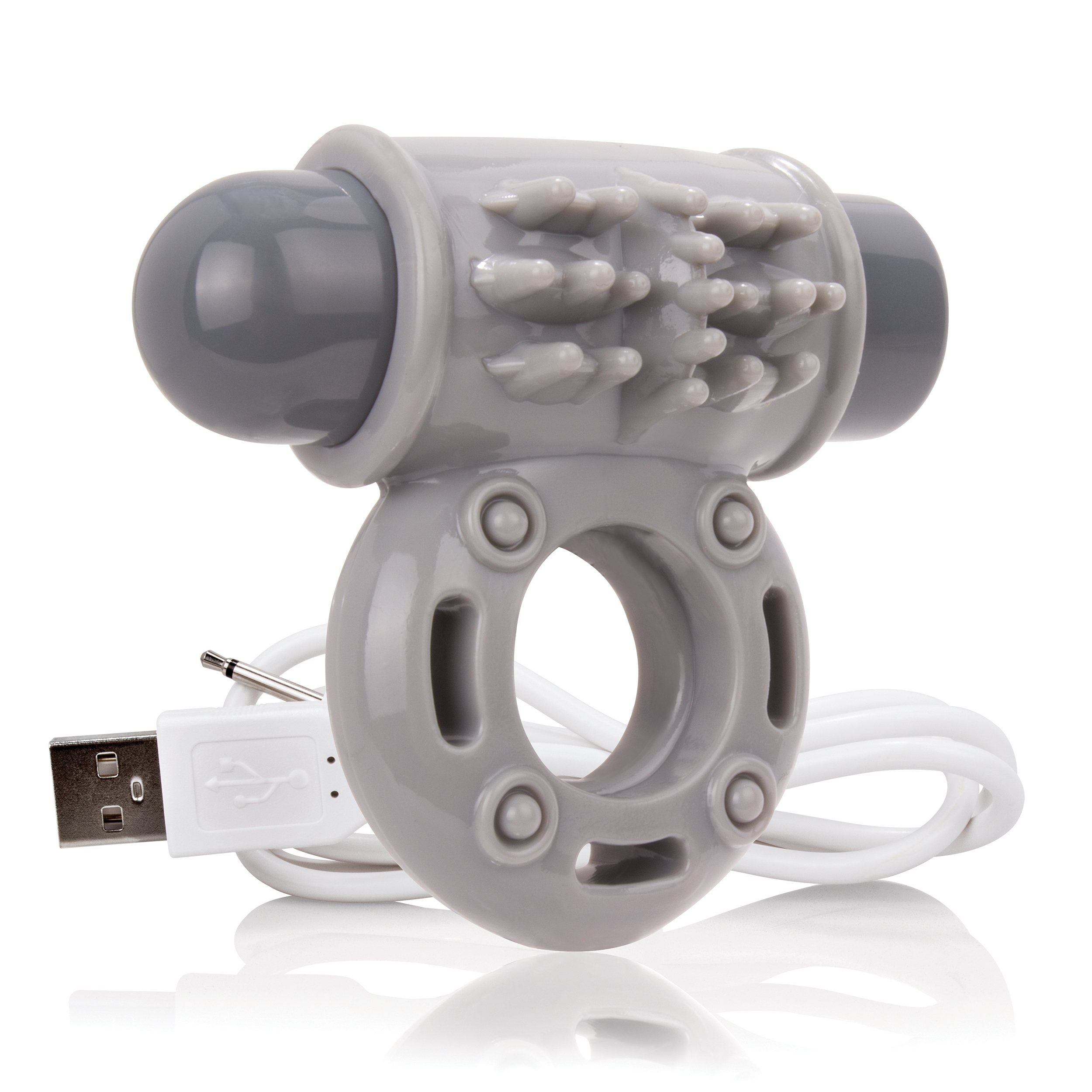 Charged Owow Rechargeable Vibe Ring - Grey - Image 2