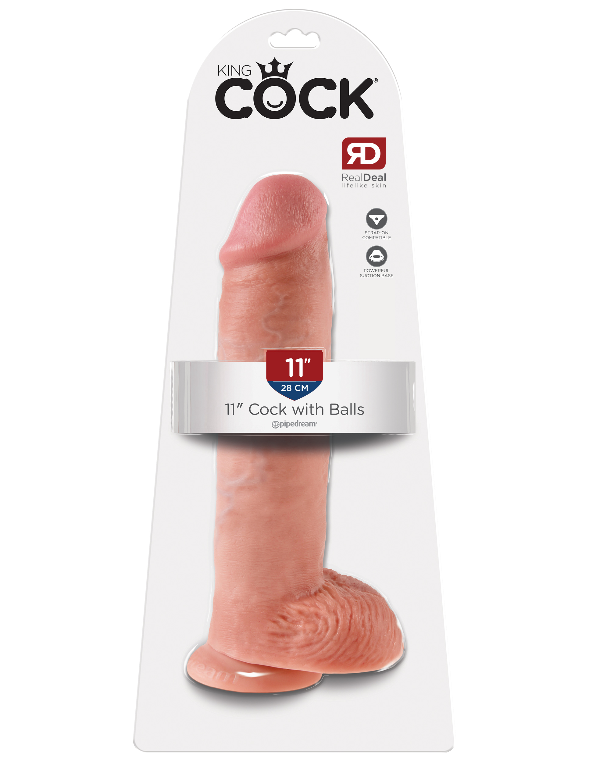 King Cock 11-Inch Cock With Balls - Flesh - Image 5