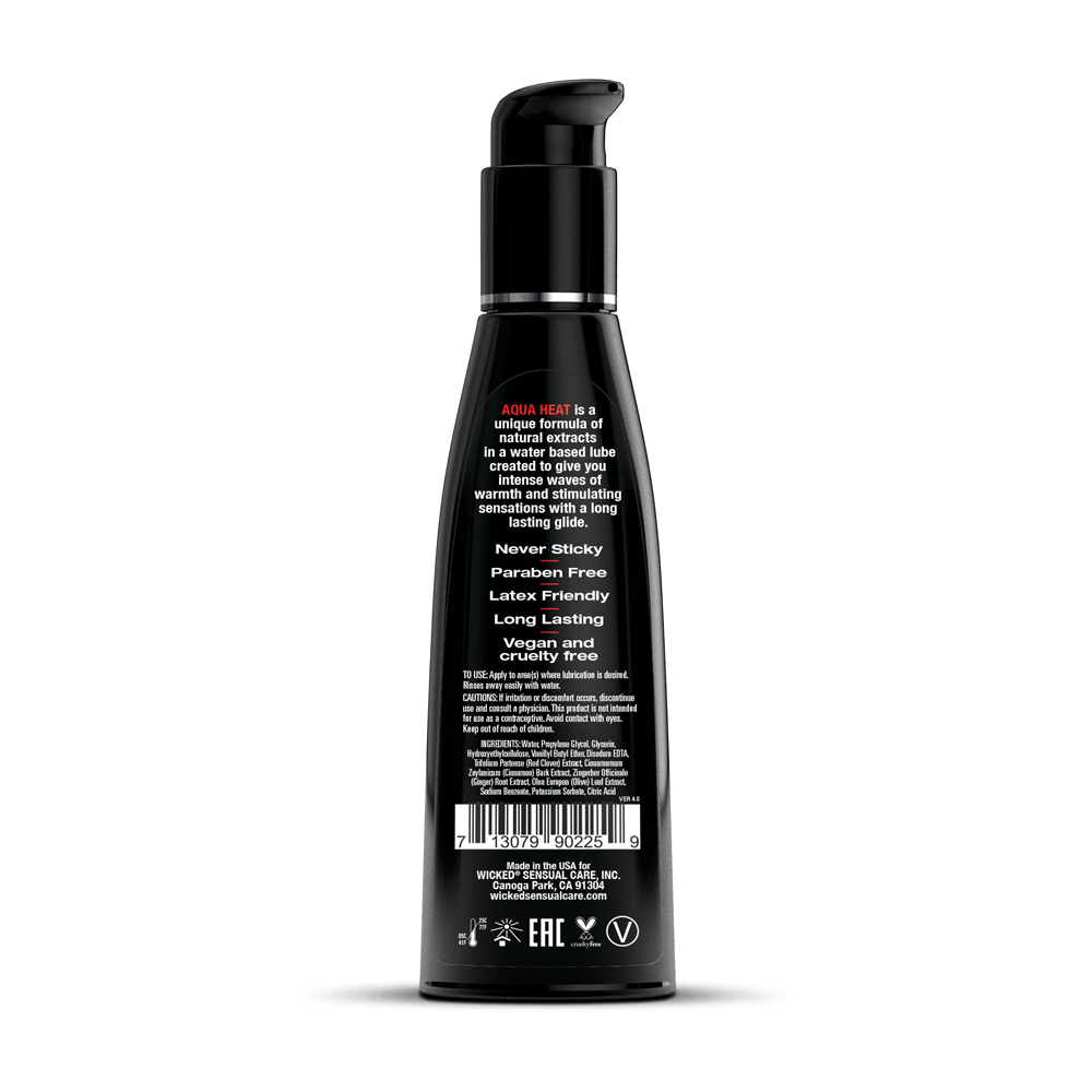 Aqua Heat Water Based Warming Lubricant - 4 Fl. Oz. - Image 2